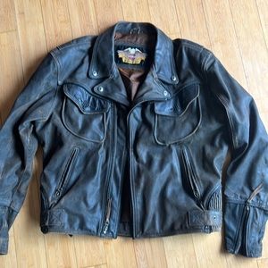 Harley Davidson brown leather jacket.  XL